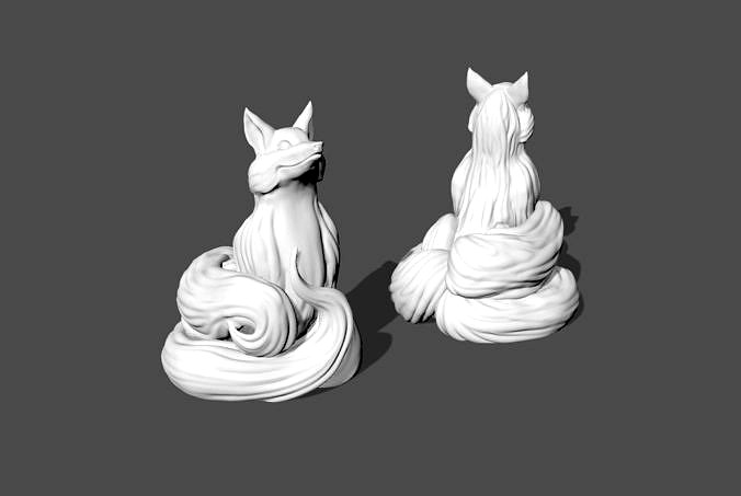 A fox sculpture | 3D