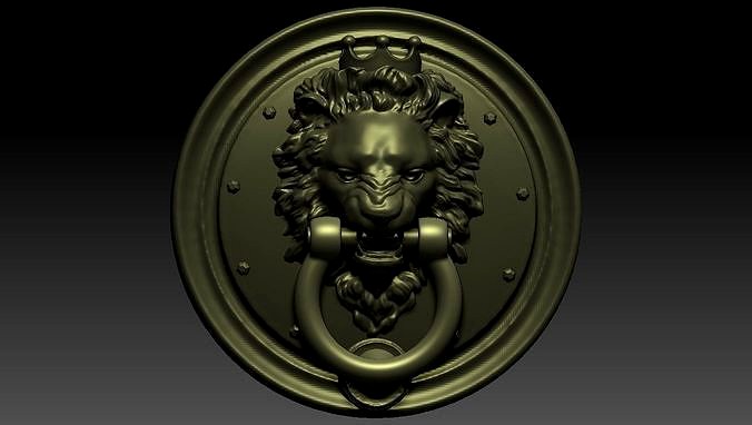 Lion Head Door Knocker  | 3D