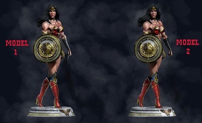 Wonder Woman Pack Model 1 and Model 2 3d Print | 3D