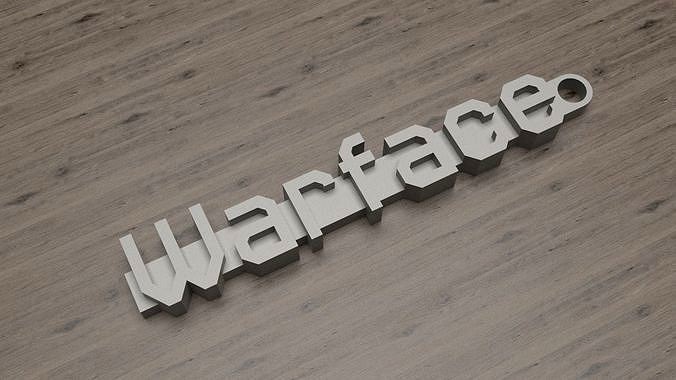 WarFace logo keychain | 3D