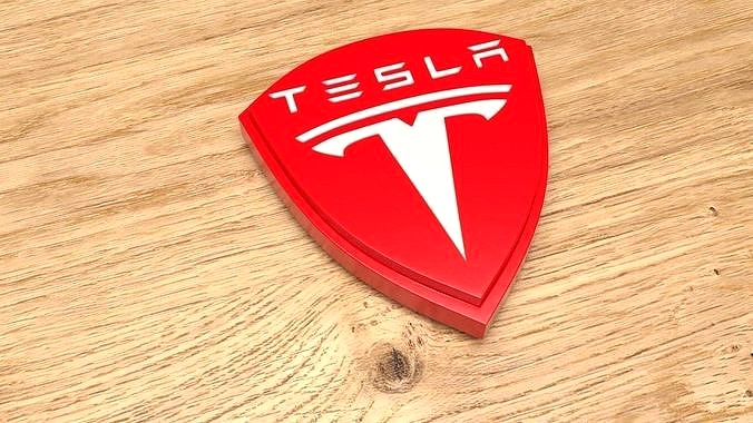 Tesla logo logotip emblem 3D print model 3D | 3D