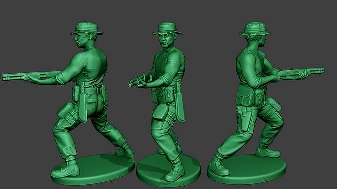 Modern Jungle Soldier Shoot Stand7 MJS1 | 3D