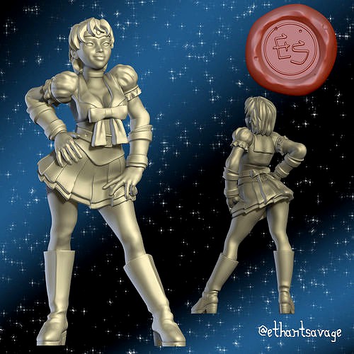 Sailor Mercury Ami Mizuno 3D Print Miniature | 3D