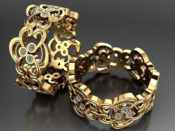 flora Engagement  ring | 3D