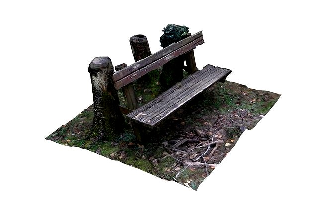 Wooden bench