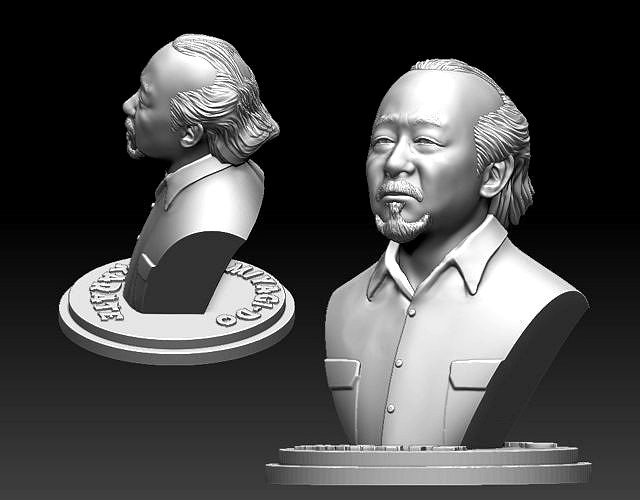 Mr Miyagi -Pat Morita -Printable 3D print model Bust | 3D