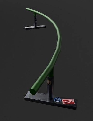 Curved practice rail