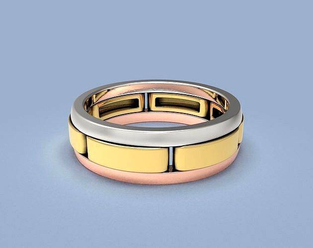 Versatile Narrow Brick Effect Rings Constructor set | 3D