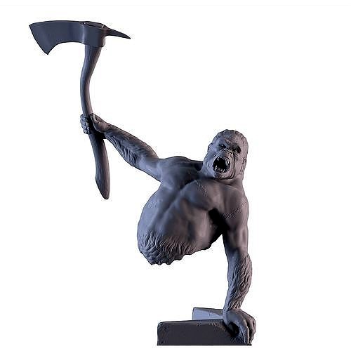 Gorilla Attack Statue | 3D