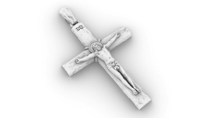 Cross with savior | 3D