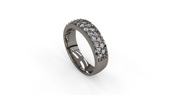 Woman Band Ring 117 | 3D