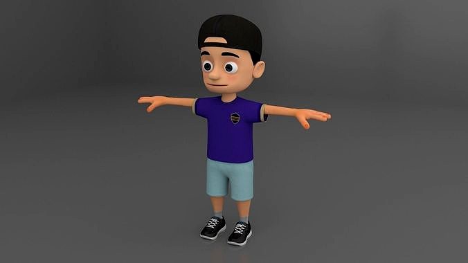 Kid Cartoon Rigged