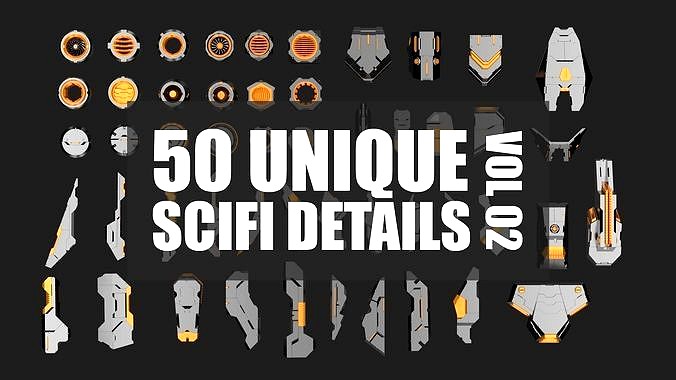 Sci-Fi Details Kit-Bash Set VOL02