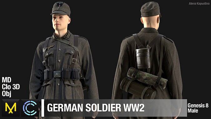 WWII German soldier Marvelous Designer project