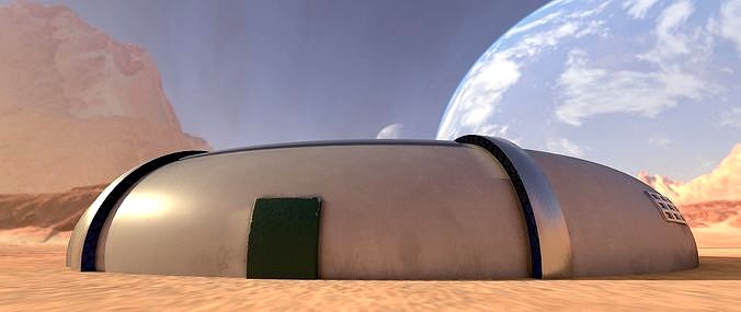 Mars module and landscape
