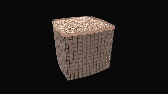 Military Hesco Barrier PBR Low Poly Game Ready