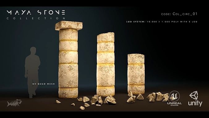 Mayan Stone 03 PBR 4K