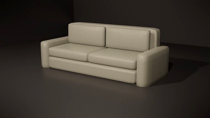 White sofa with leather texture
