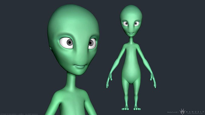 Stylized Cartoon Alien