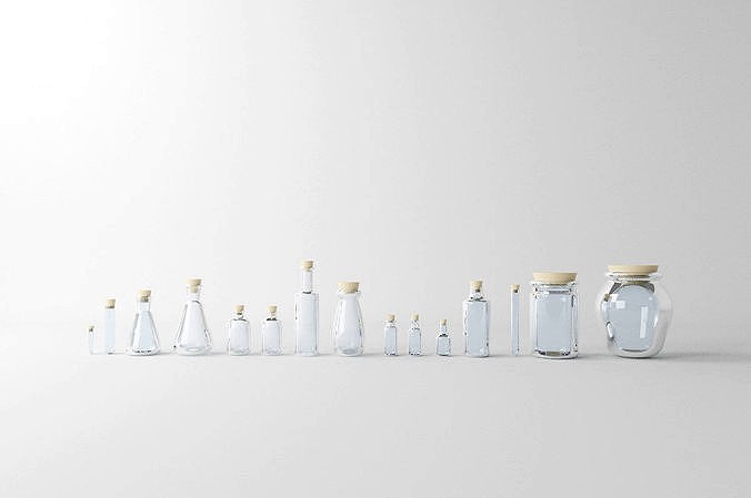 Medical Lab Bottles Set