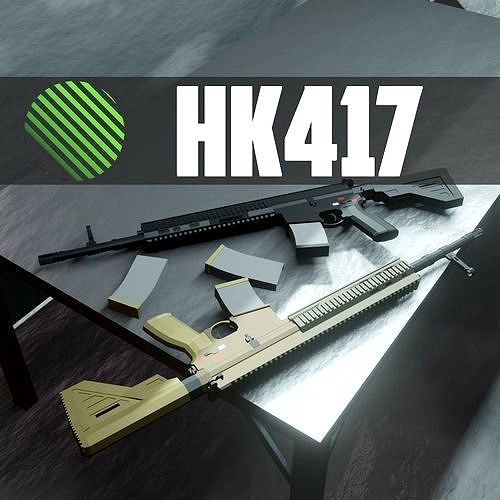 HK417 low poly
