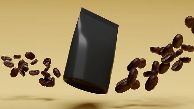 Coffee Bean Package 3D Model
