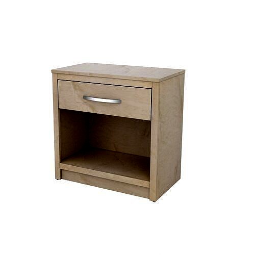 Drawer Solid Wood Nightstand in Natural Maple