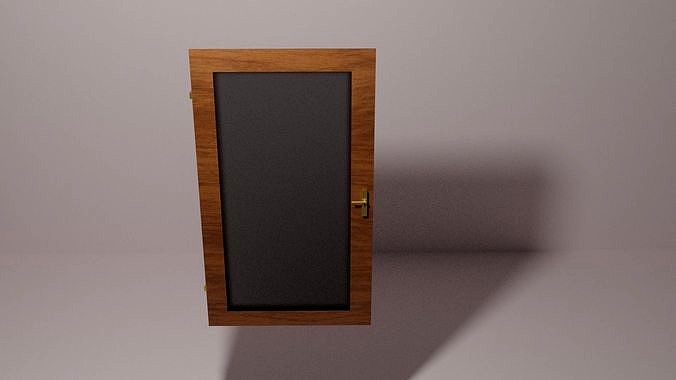 wooden glass door
