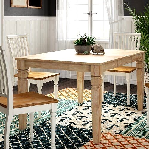 Adams Extendable Butterfly Leaf Rubber Solid Wood Dining Table