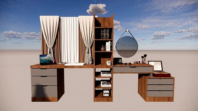 study table with dressing table