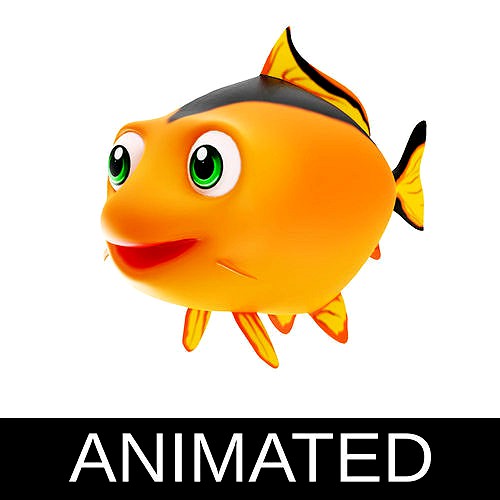 Common Carp Fish Cartoon Style Animated