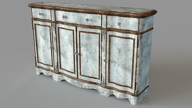 Pulaski Vintage Distressed Credenza Grey