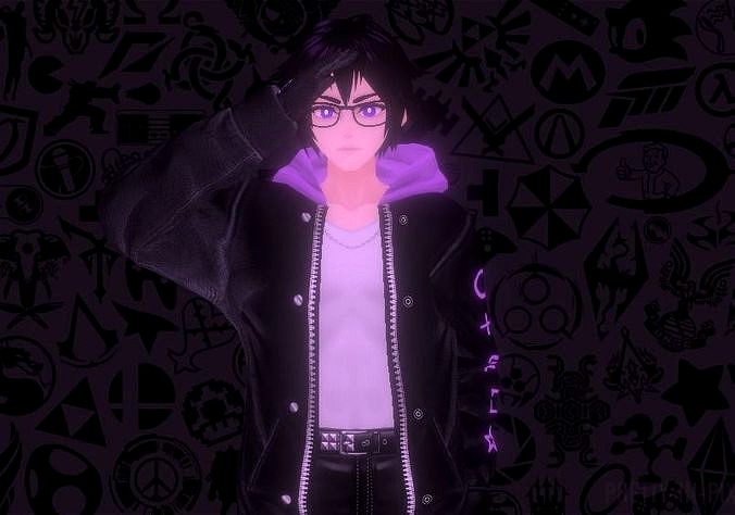 Gamer man Anime Character
