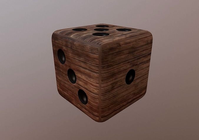 Wooden Dice 3d model