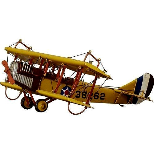 Yellow 1918 Curtiss JN-4 Model Plane