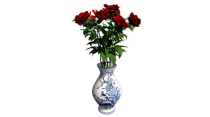 Red Rose in Vase