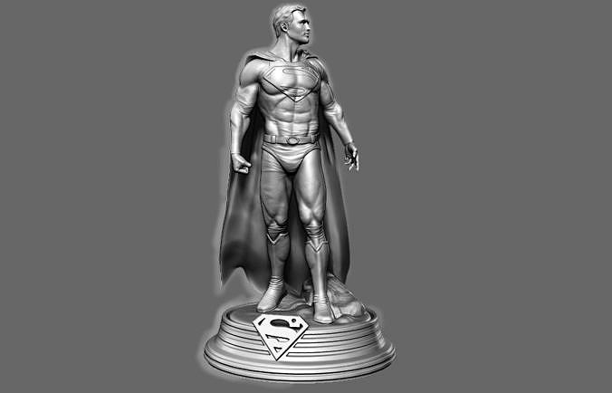 super man 3d sculpture model