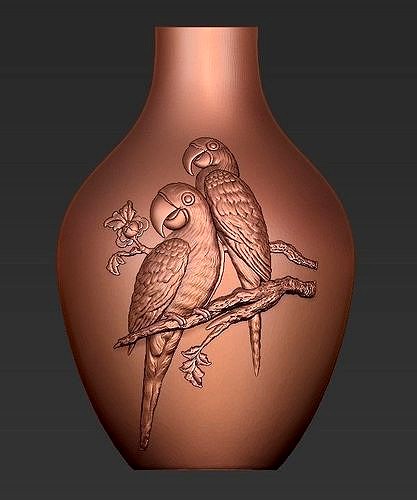 Vase-Parrot 3D print model | 3D