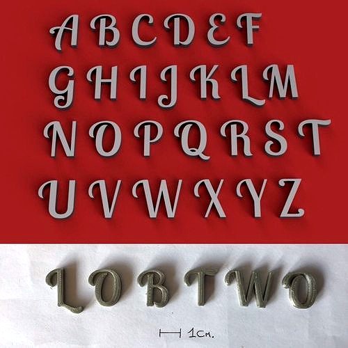 LOBTWO uppercase and lowercase 3D Letters STL FILE | 3D