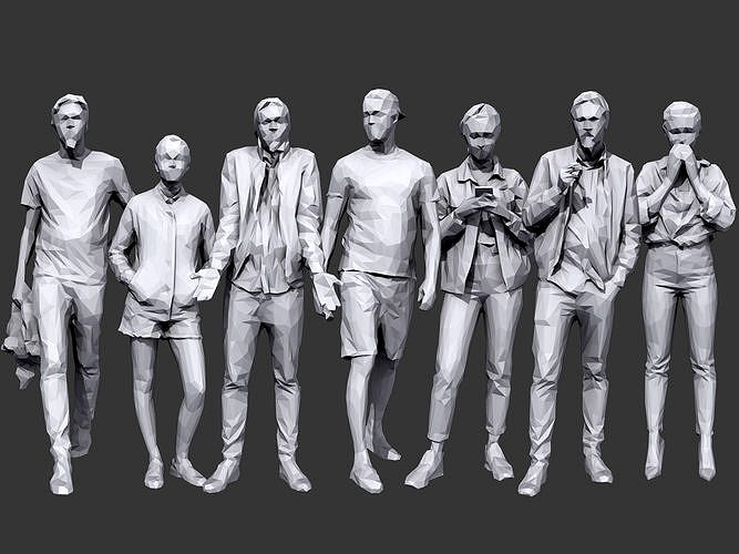 Lowpoly People Casual Pack Volume 25