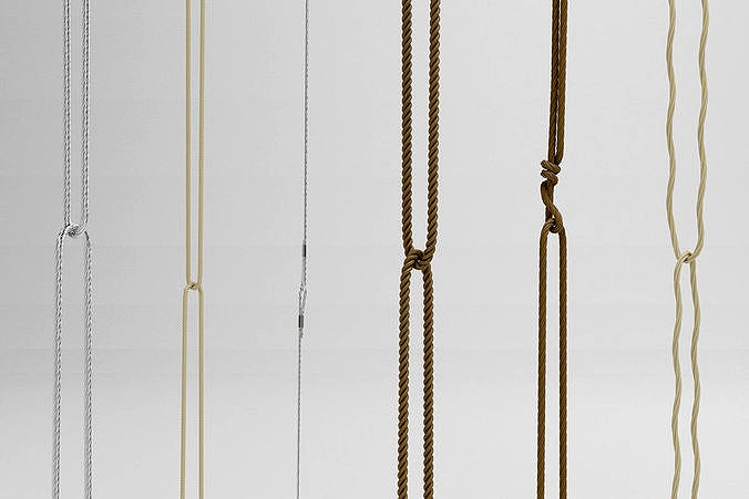 Sample ropes 3d models set