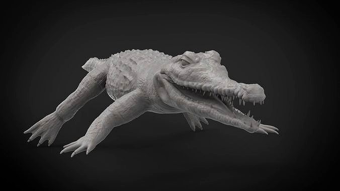 Realistic Crocodile Hi-Res with realistic skin 3D model  | 3D