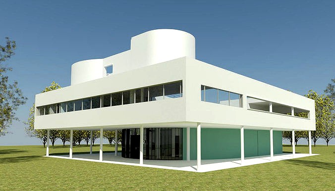 Villa Savoye Le Corbusier Revit