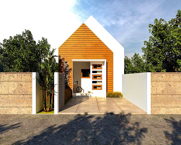 Interior and Exterior Small 5 Meters House 3D Model