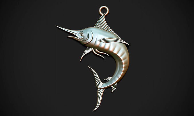 Blue Marlin Pendant | 3D