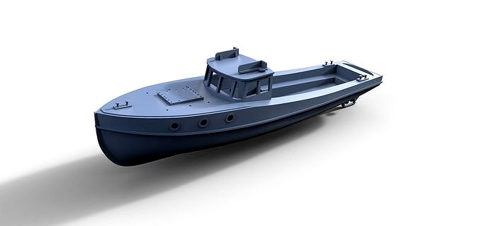 Transport boat for battleship Bismarck | 3D