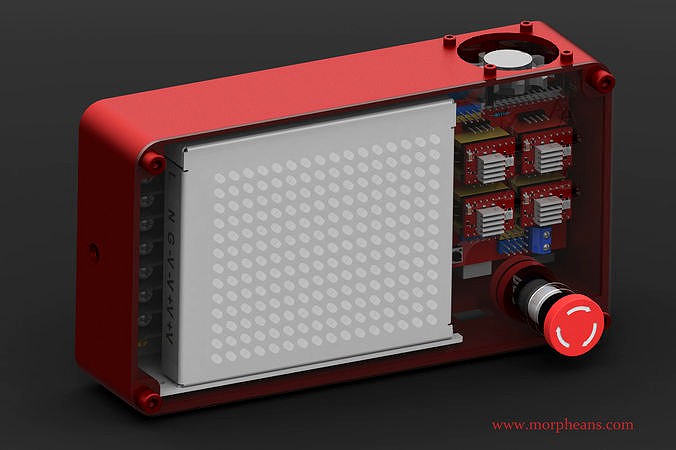 CNC Encosure for Arduino Uno R3 CNC Shield 12W 10 A power supply | 3D