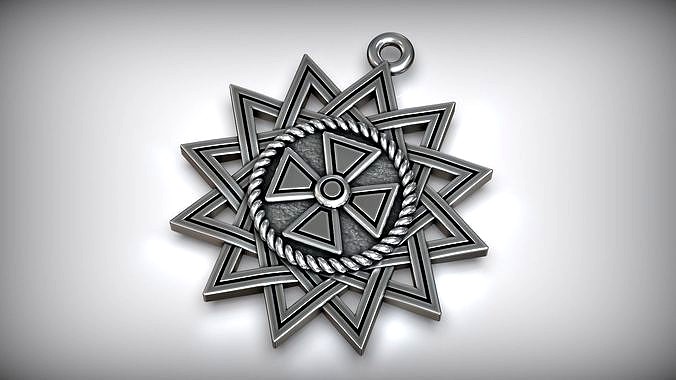 Erzgamma Lucky Star Sacred Symbol Talisman | 3D
