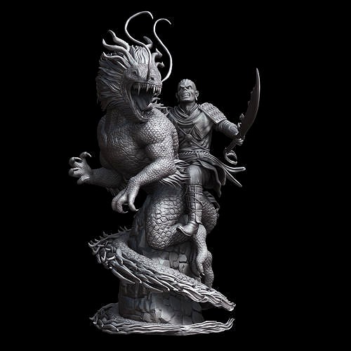 iRON MAIDEN - EDDiE and Dragon 3D PRINT MODEL  | 3D