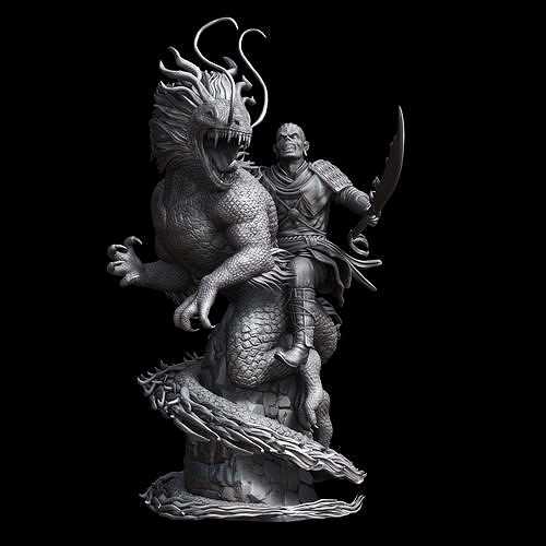 iRON MAIDEN - EDDiE and Dragon 3D PRINT MODEL | 3D